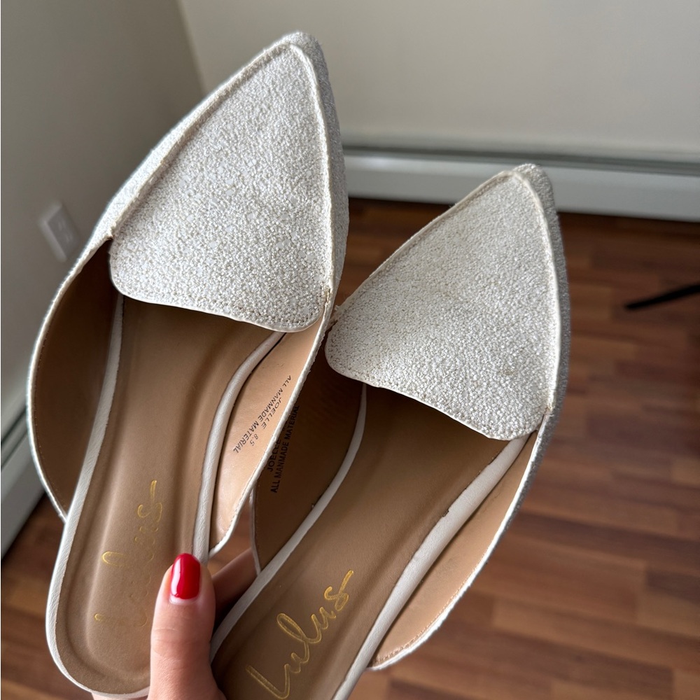 Lulu’s Martini Cream Pointed Toe Flats